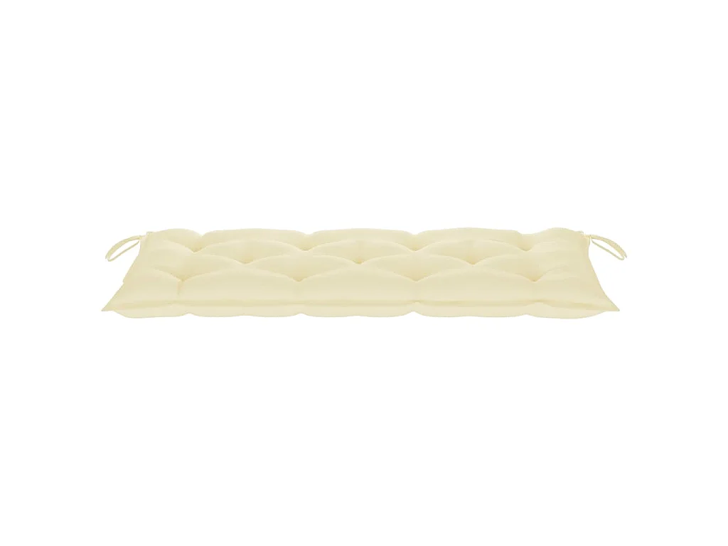 Banc de jardin pliable avec coussin 118 cm Bambou