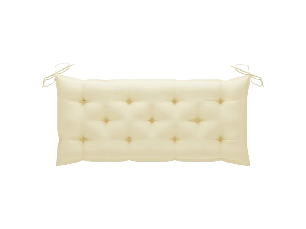 Banc de jardin pliable avec coussin 118 cm Bambou
