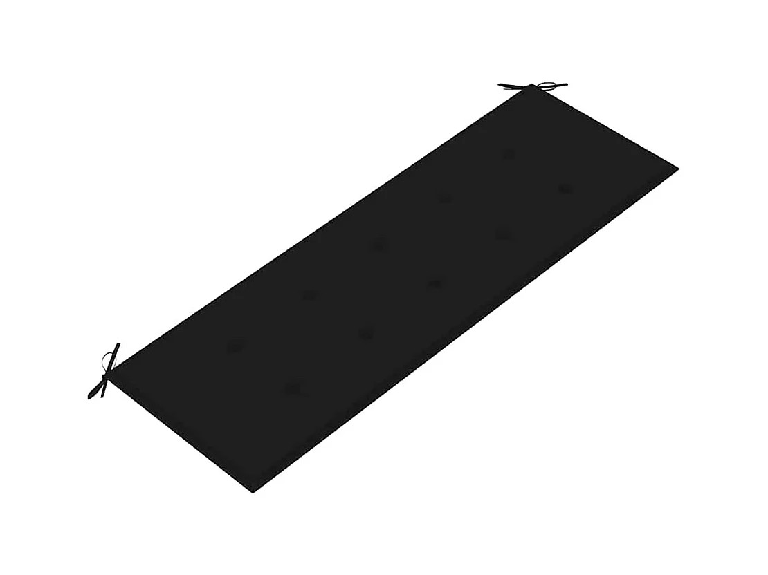 Stapelbare Gartenbank mit Auflage 159 cm Massivholz Teak