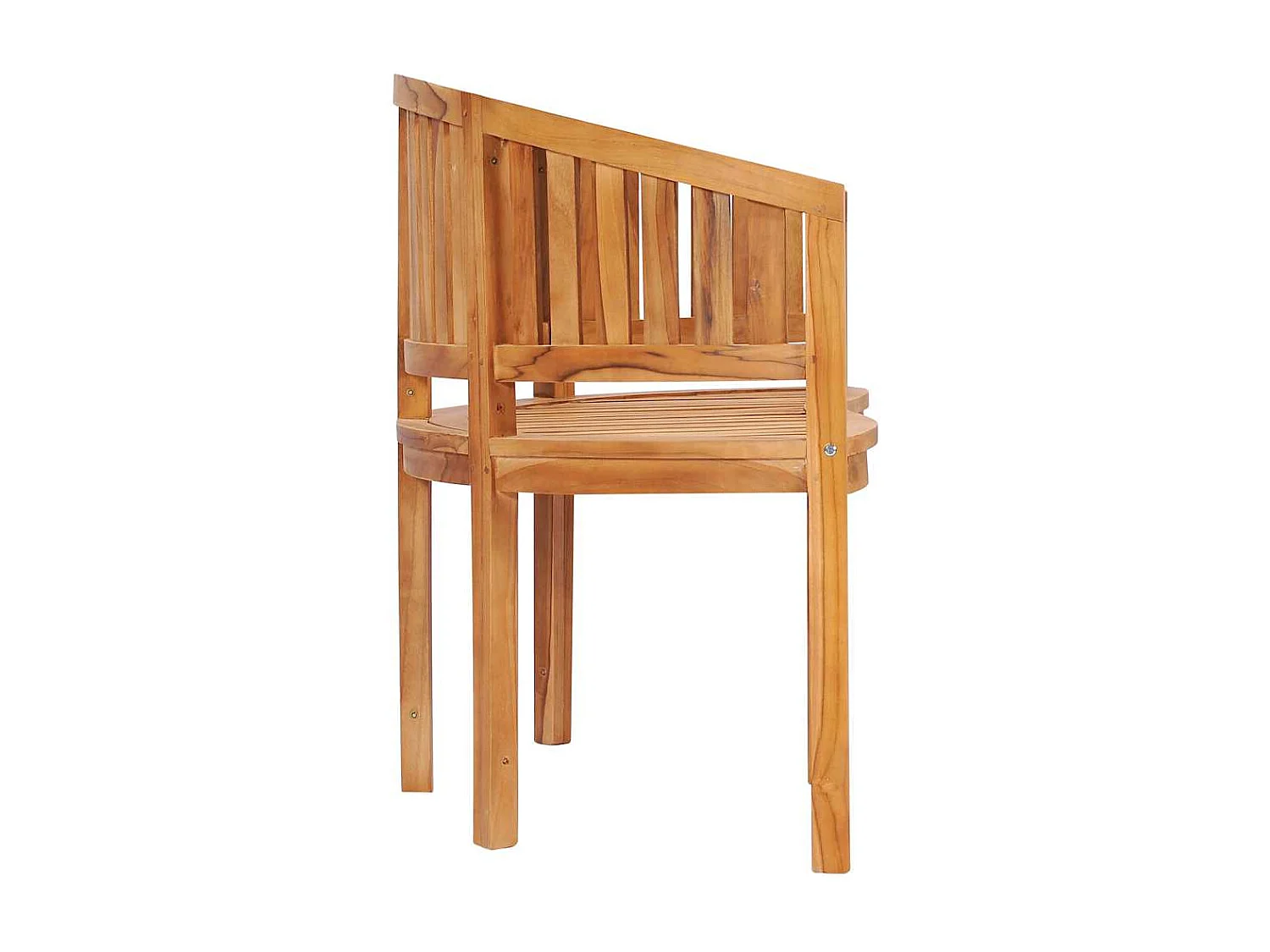 Banc de jardin en forme de banane 151 cm Teck solide