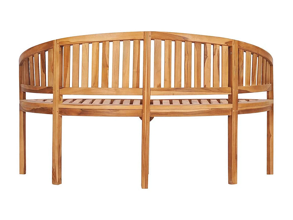 Banc de jardin en forme de banane 151 cm Teck solide