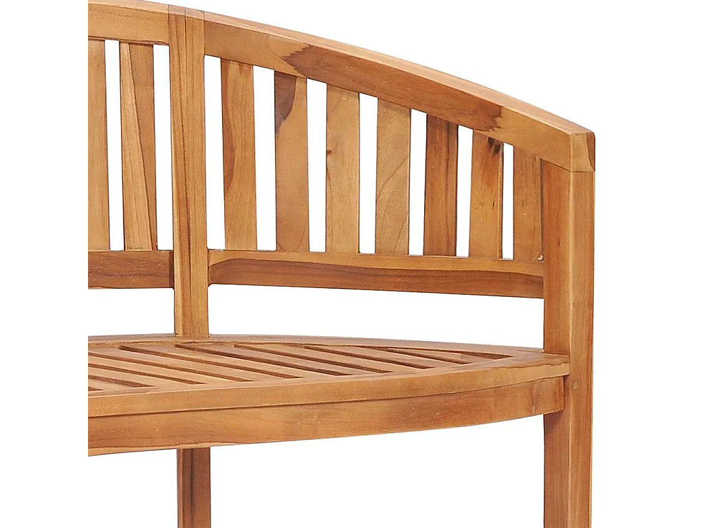 Banc de jardin en forme de banane 151 cm Teck solide
