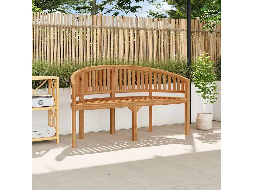 Panchina a Banana 151 cm in Legno Massello di Teak