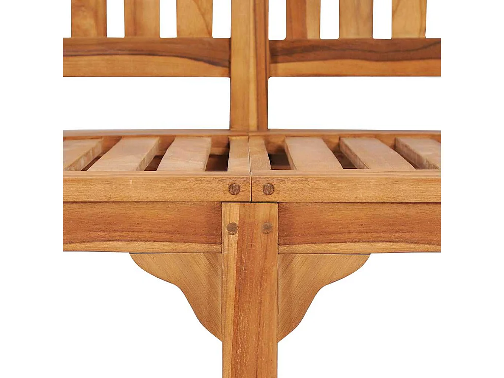 Panchina a Banana 151 cm in Legno Massello di Teak