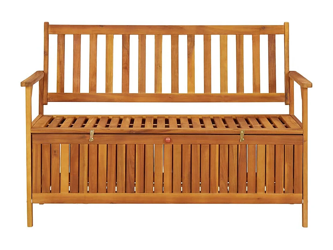 Banco de almacenaje de jardín madera de acacia maciza 120 cm