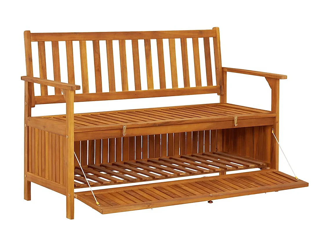 Banco de almacenaje de jardín madera de acacia maciza 120 cm