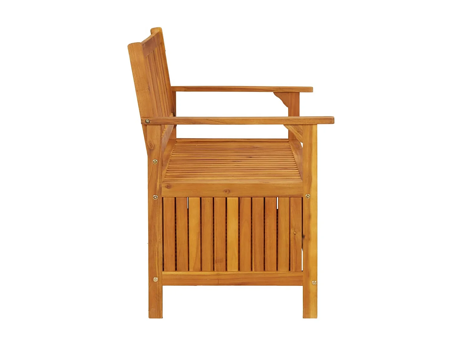 Banco de almacenaje de jardín madera de acacia maciza 120 cm