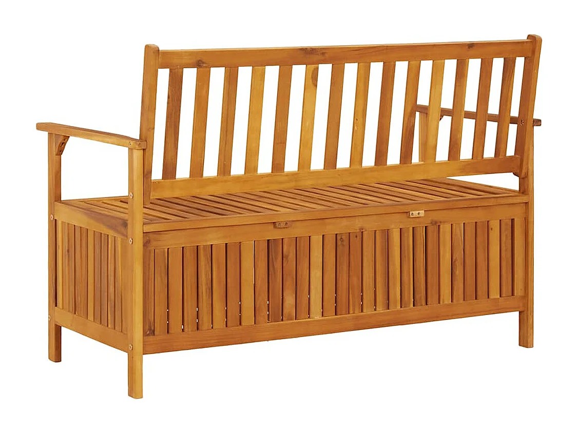 Banco de almacenaje de jardín madera de acacia maciza 120 cm