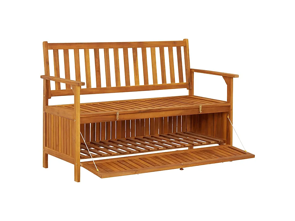 Cassapanca da Giardino 120 cm in Legno Massello di Acacia