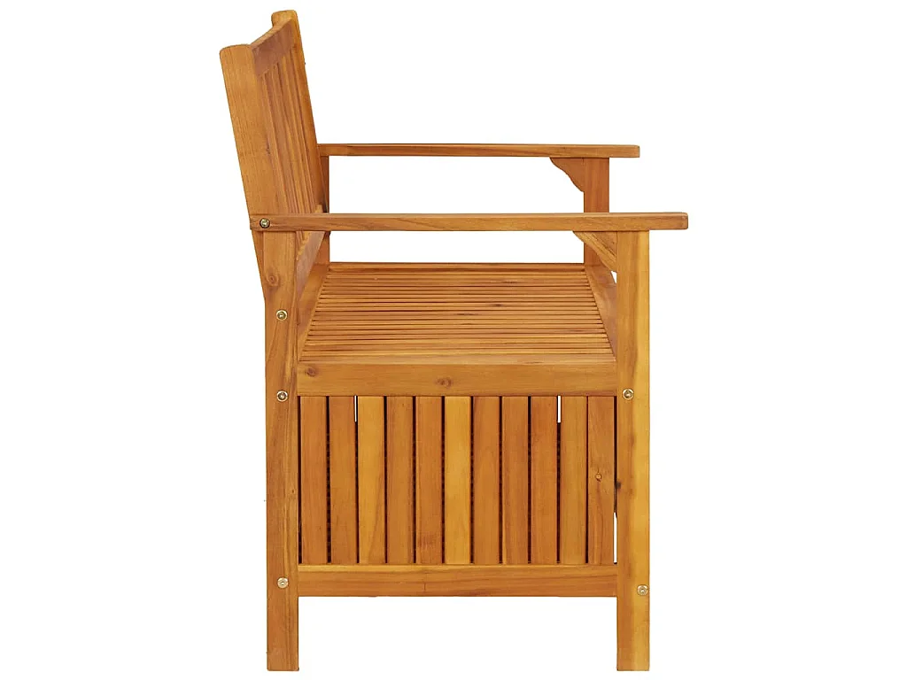 Cassapanca da Giardino 120 cm in Legno Massello di Acacia