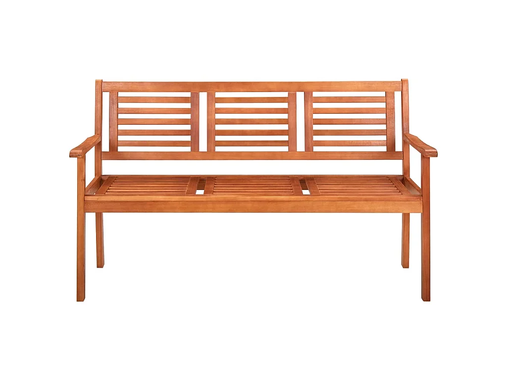 Driezits tuinbank 150 cm massief eucalyptushout