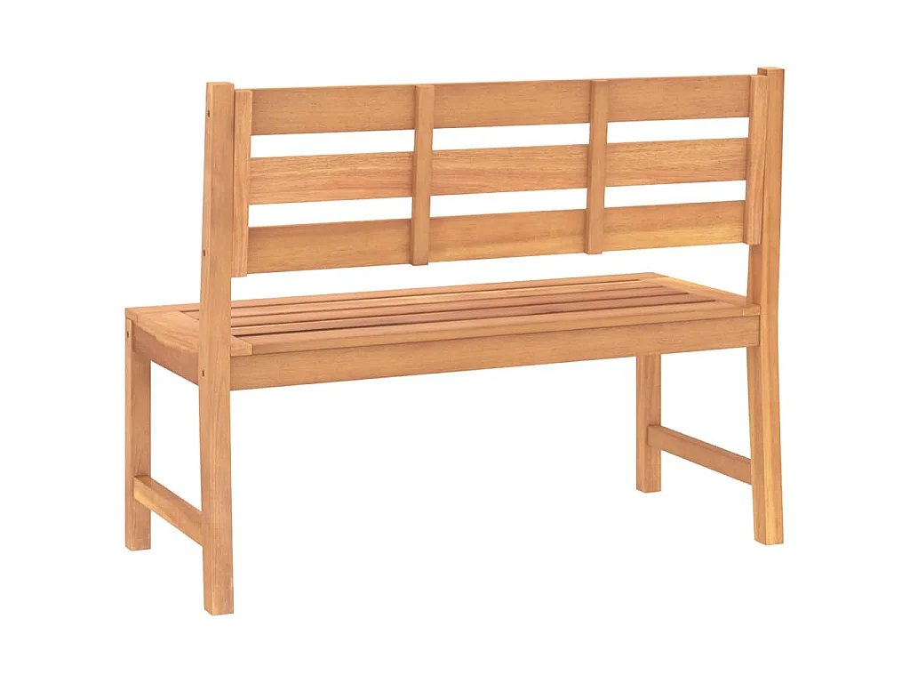 Banco de jardín de madera maciza de teca 114 cm
