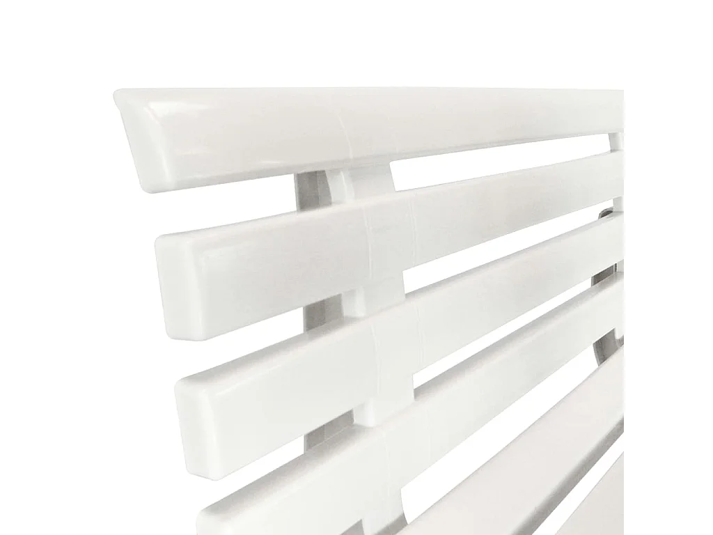 Banc de jardin 145,5 cm Plastique Blanc