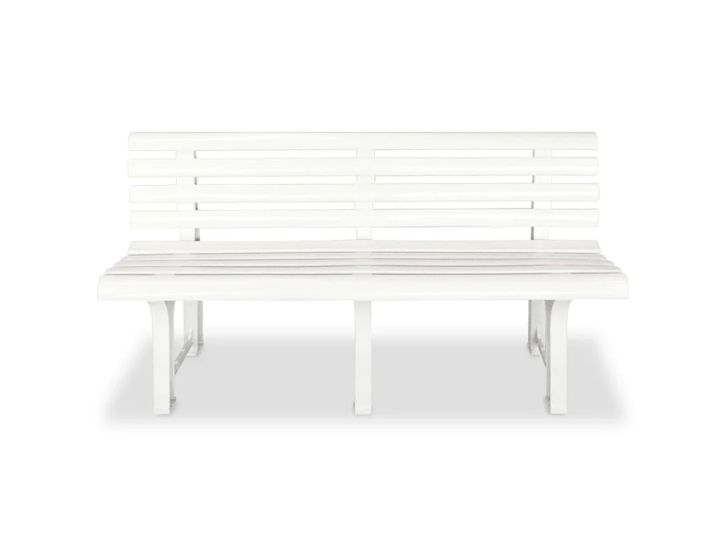 Gartenbank 145,5 cm Kunststoff Weiß