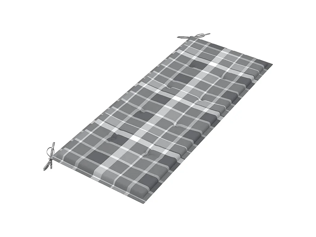 Tuinbank inklapbaar met kussen 118 cm bamboe