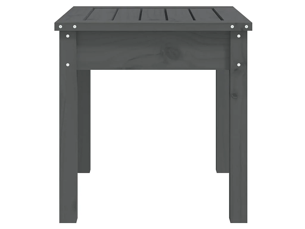 Banc de jardin gris 50x44x45 cm bois massif de pin
