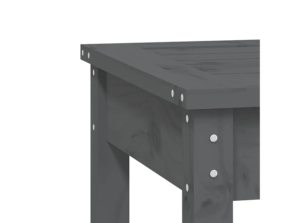 Banc de jardin gris 50x44x45 cm bois massif de pin