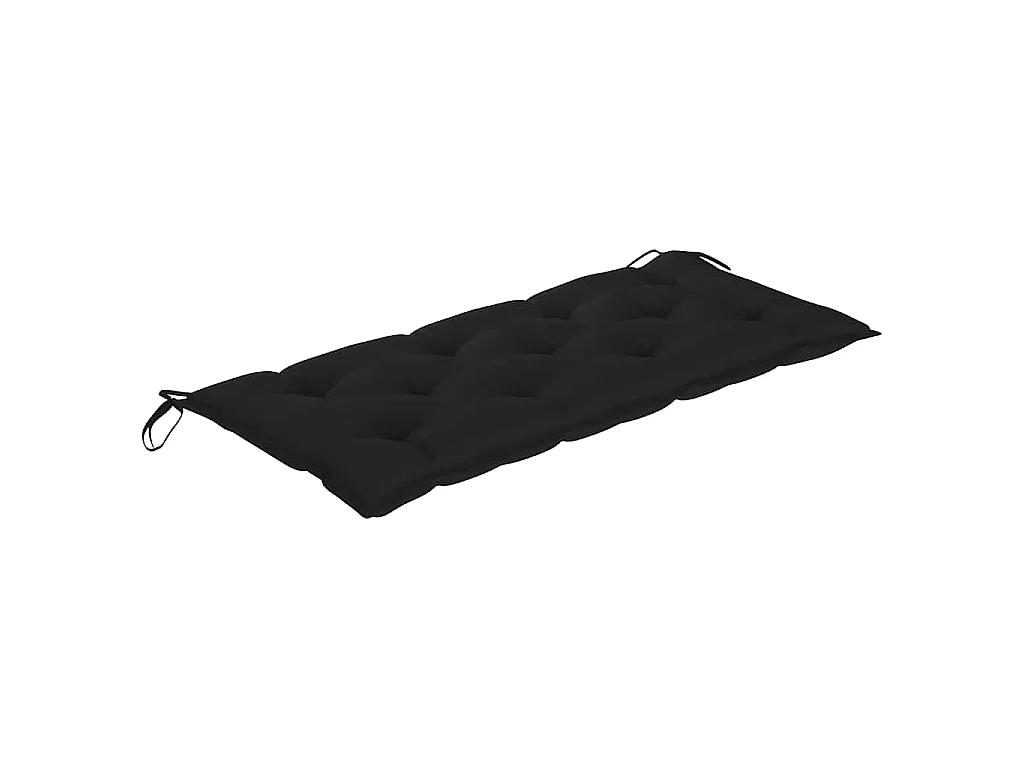 Banco de jardín plegable con cojín bambú 118 cm