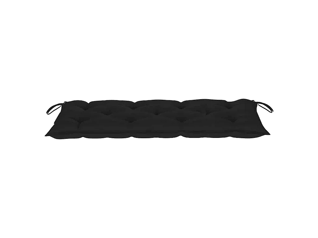 Banco de jardín plegable con cojín bambú 118 cm