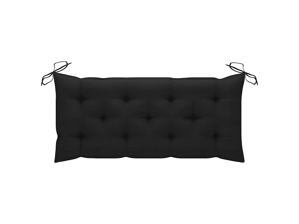 Banco de jardín plegable con cojín bambú 118 cm