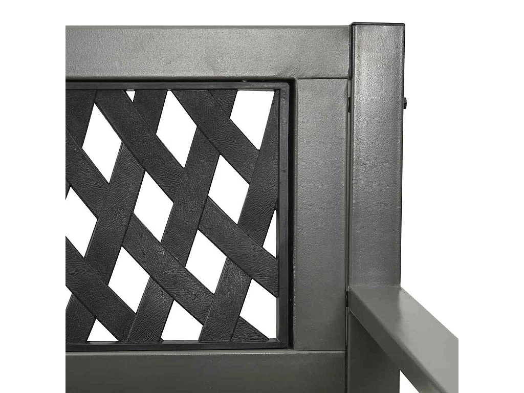 Banc de jardin 125 cm acier gris