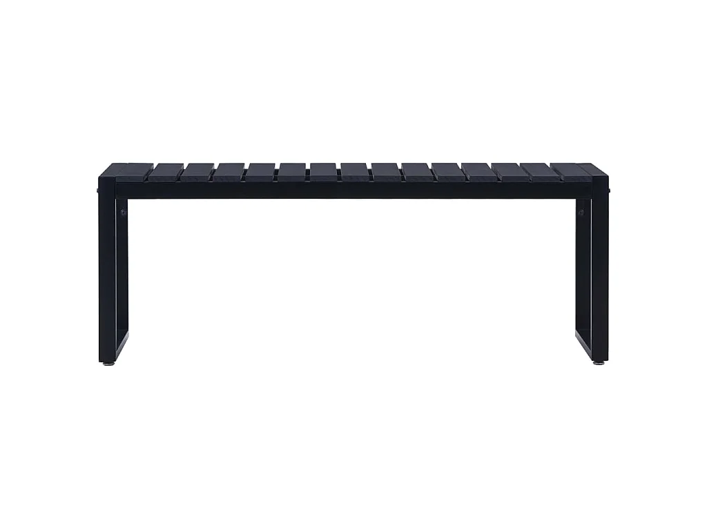 Panchina da Giardino 120,5 cm in Pannello PS Nero