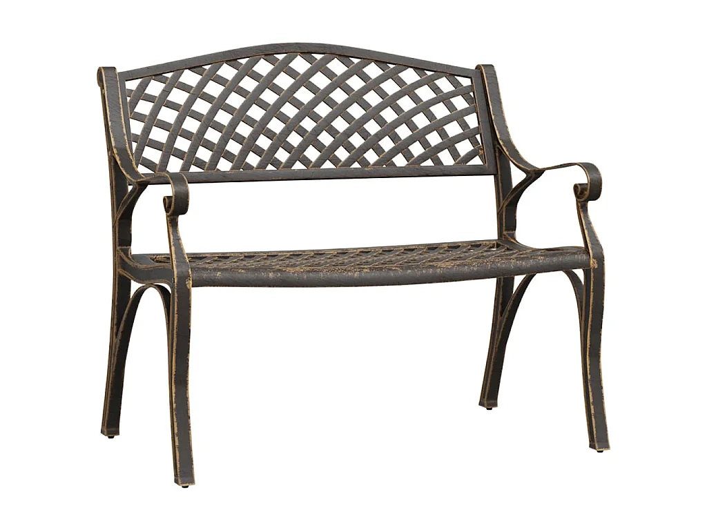 Gartenbank 102 cm Aluminiumguss Bronzen