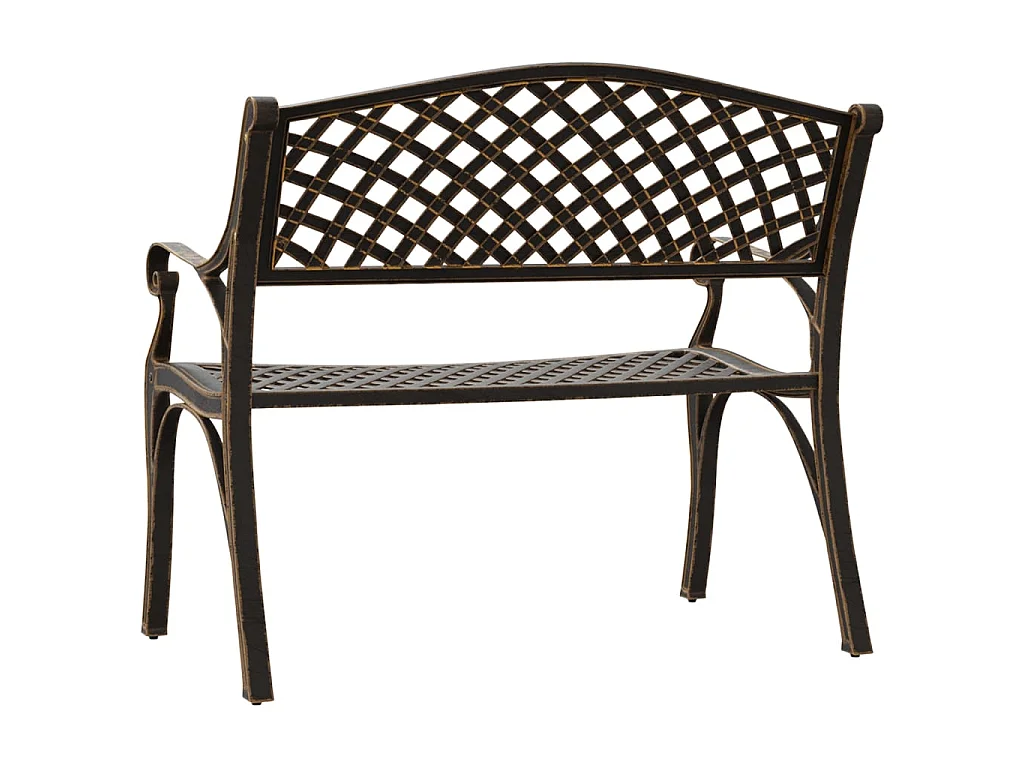 Gartenbank 102 cm Aluminiumguss Bronzen