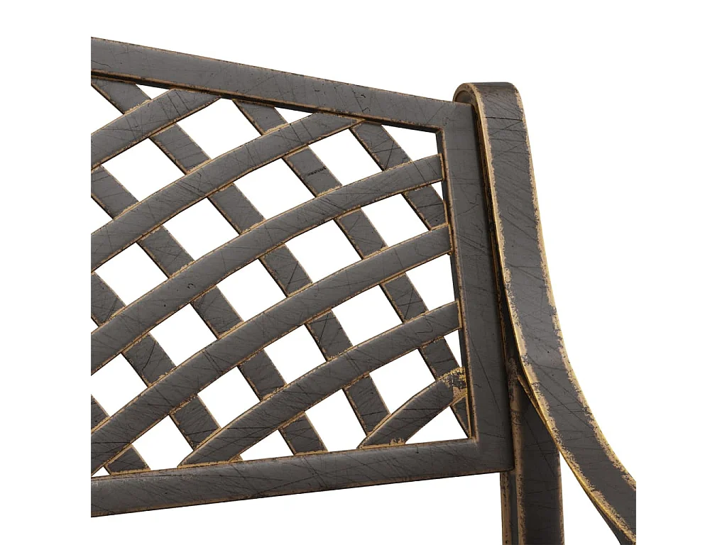 Gartenbank 102 cm Aluminiumguss Bronzen