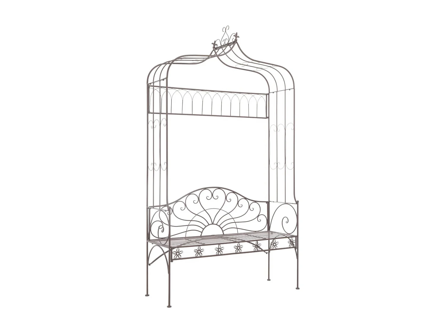 Banc de jardin 122 cm Fer Marron antique