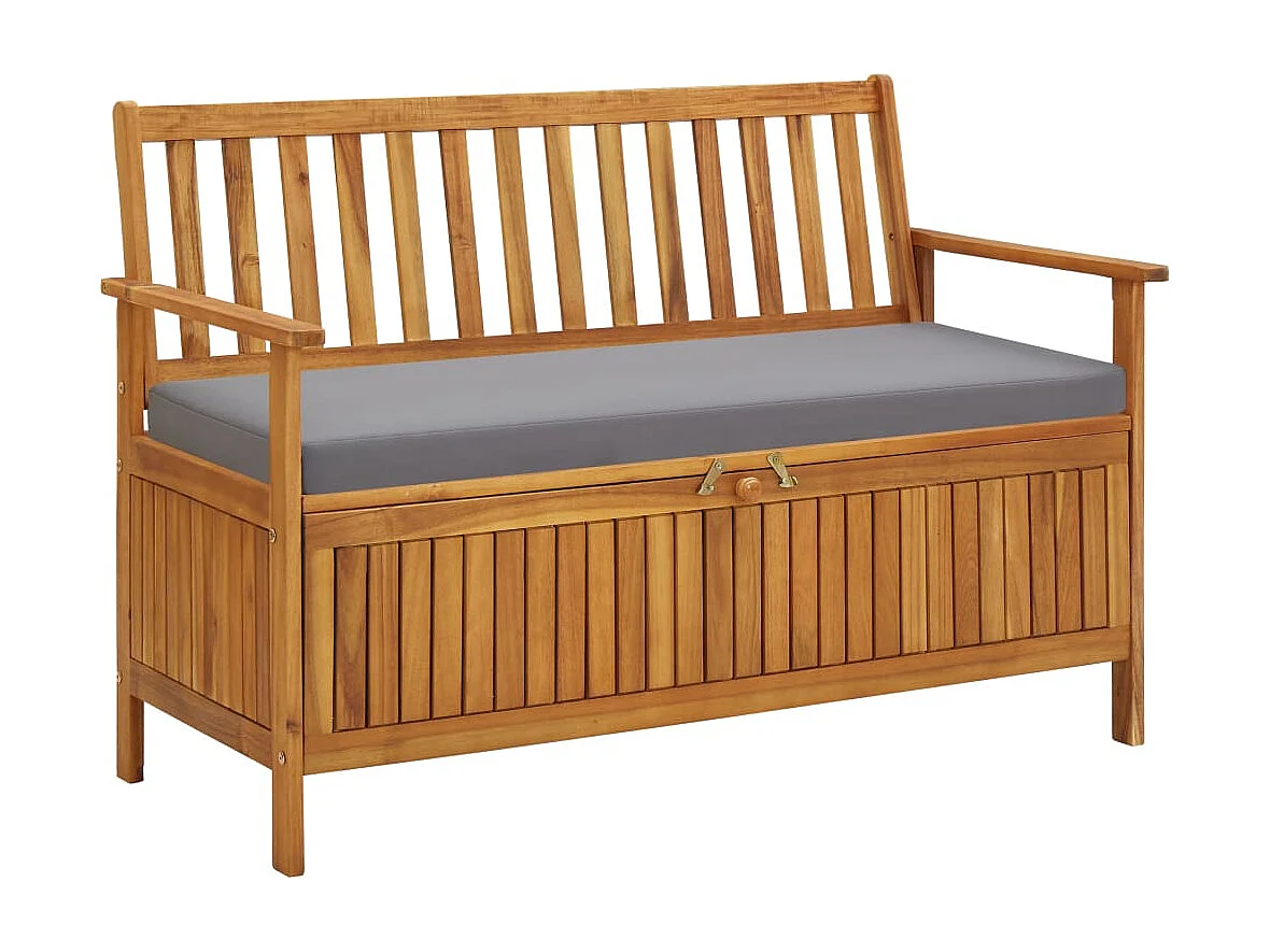 Banc de rangement de jardin 120 cm Bois d'acacia solide