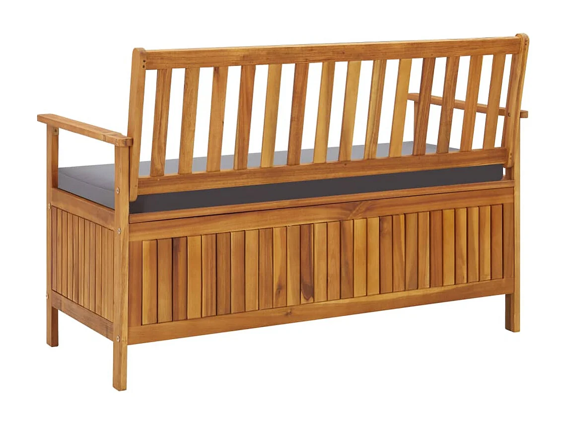 Banc de rangement de jardin 120 cm Bois d'acacia solide