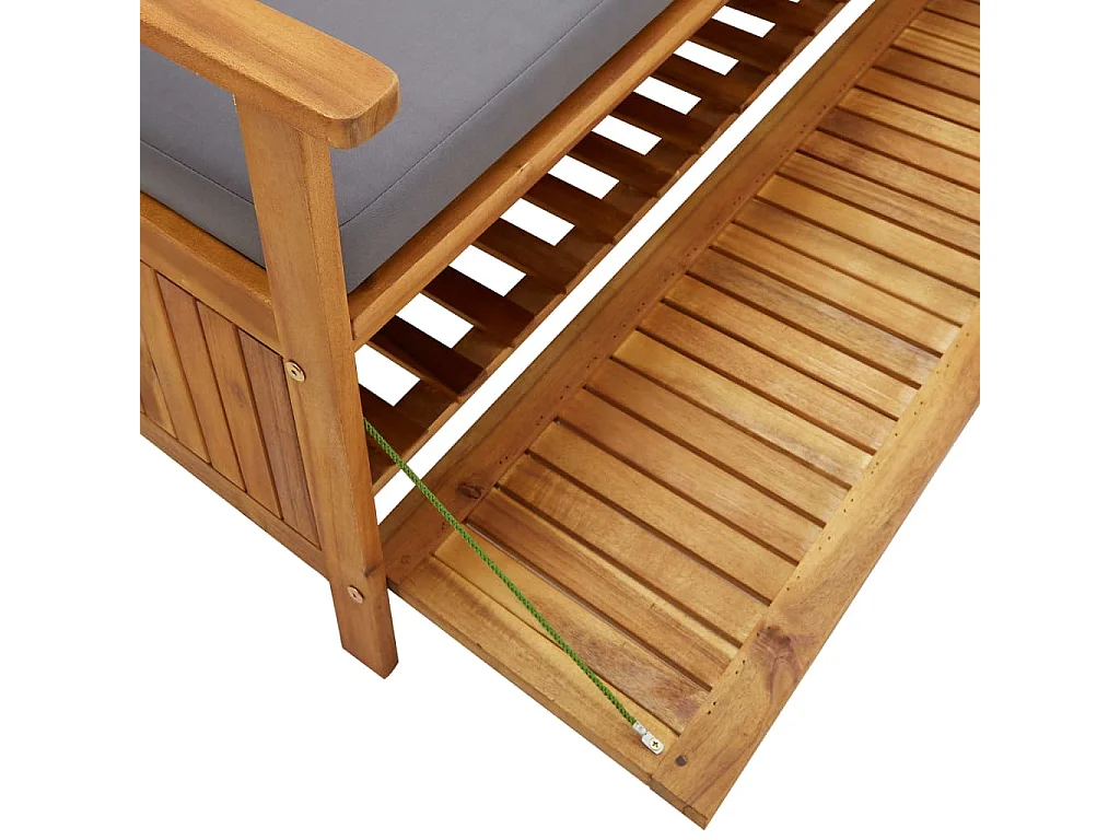 Banc de rangement de jardin 120 cm Bois d'acacia solide