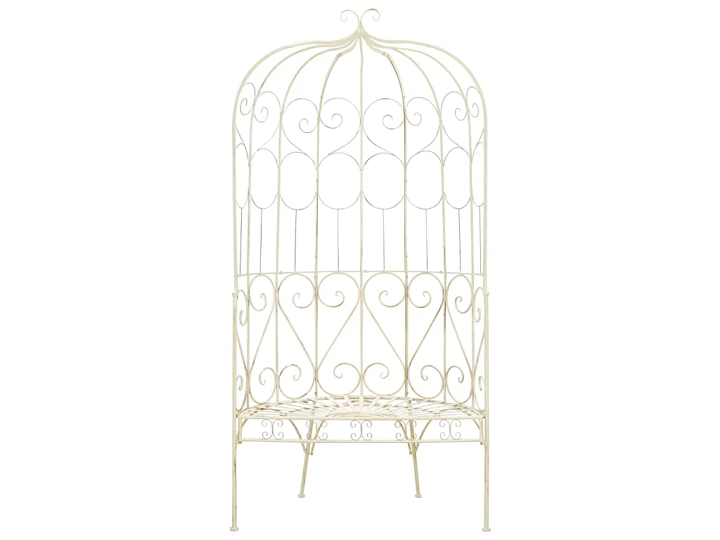 Tuinbank 95 cm ijzer antiekwit