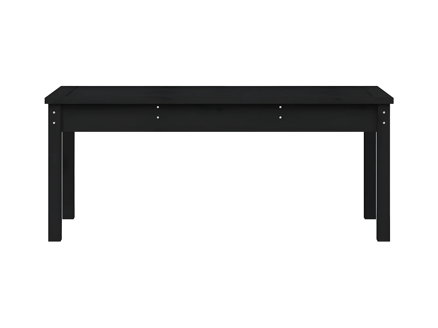 Gartenbank Schwarz 109x44x45 cm Massivholz Kiefer