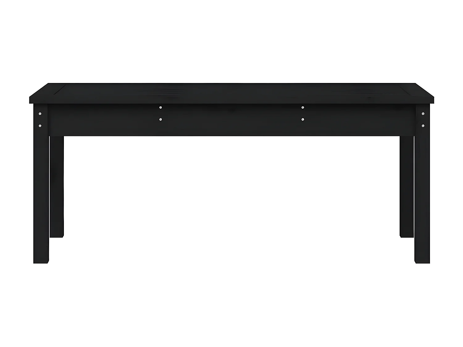 Panca da Giardino Nera 109x44x45 cm Legno Massello di Pino