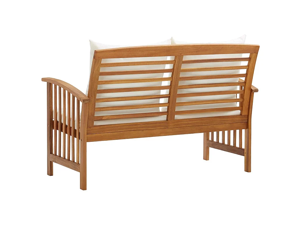 Tuinbank met kussens 119 cm massief acaciahout