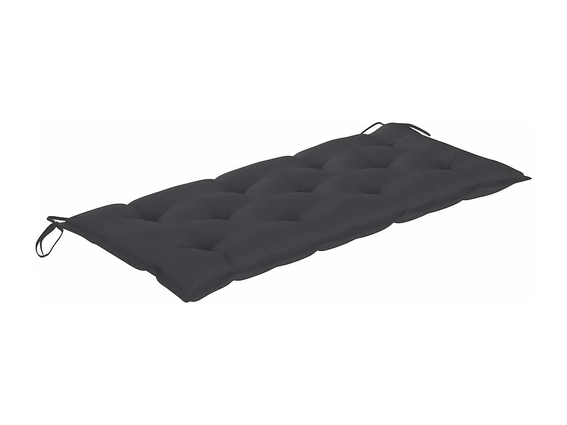 Klappbare Gartenbank mit Auflage 118 cm Bambus