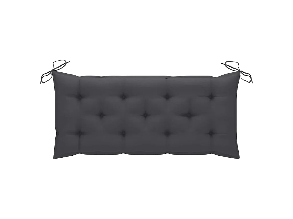 Panca da Giardino Pieghevole con Cuscino 118 cm in Bambù