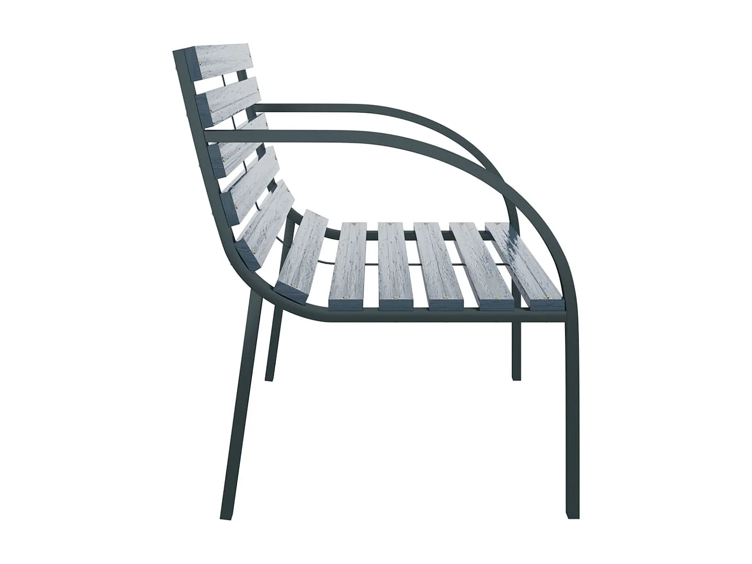 Banc de jardin 120 cm Gris Bois