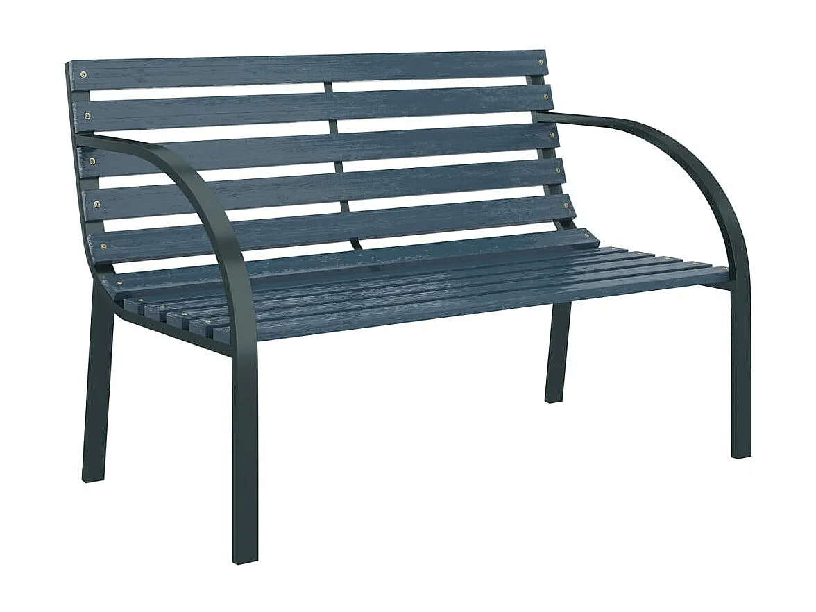 Gartenbank 120 cm Grau Holz