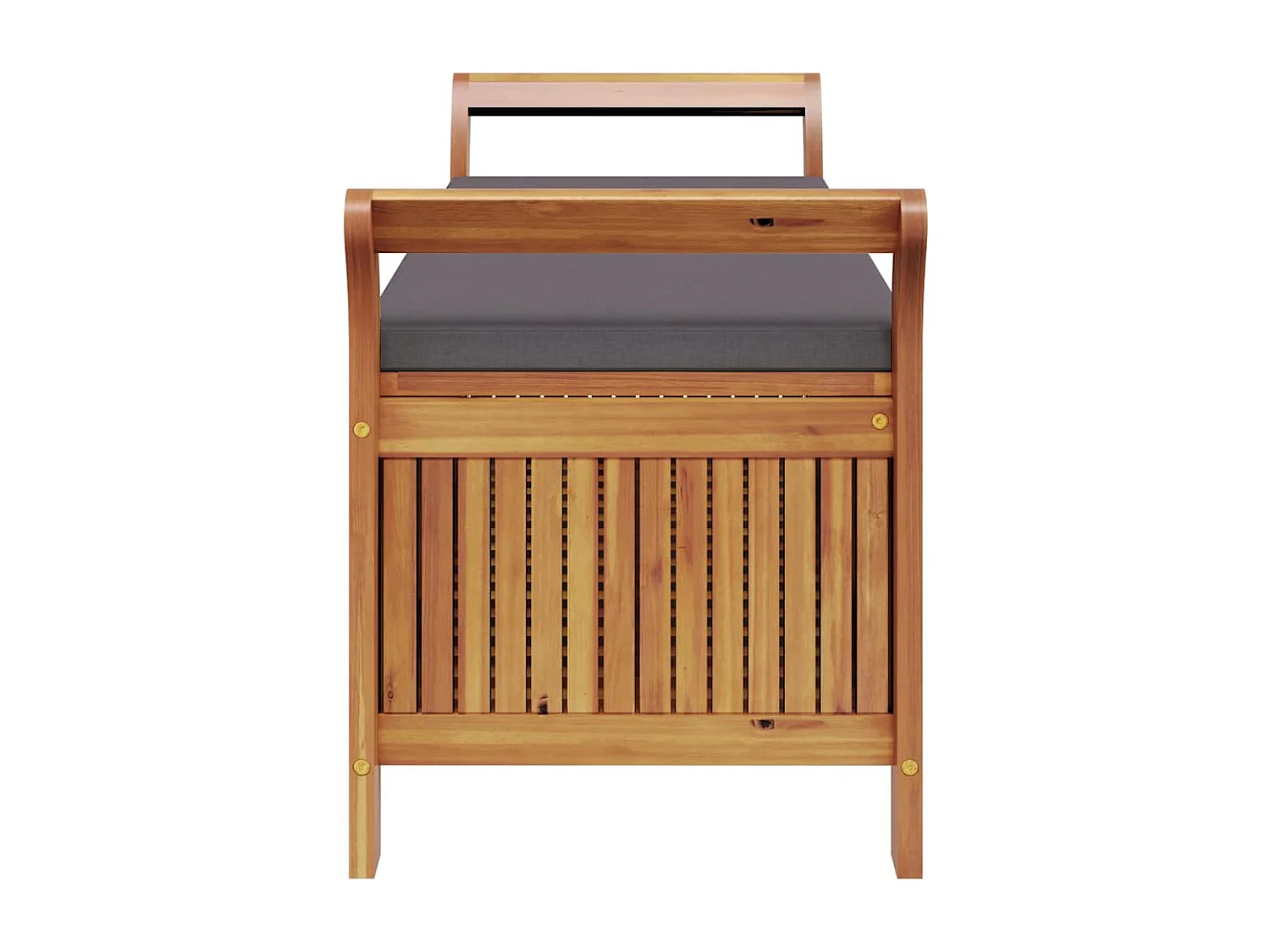 Banc de rangement de jardin avec coussin 126 cm Bois d'acacia