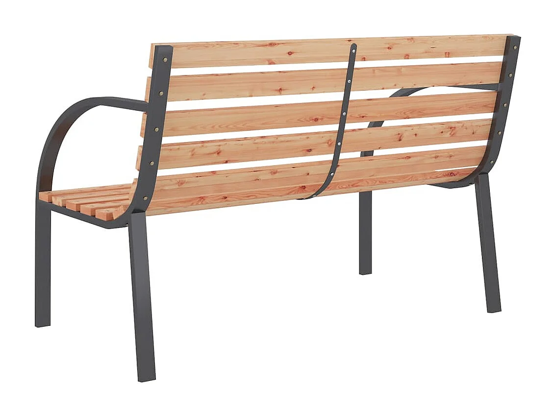 Banco de jardim 120 cm madeira e ferro