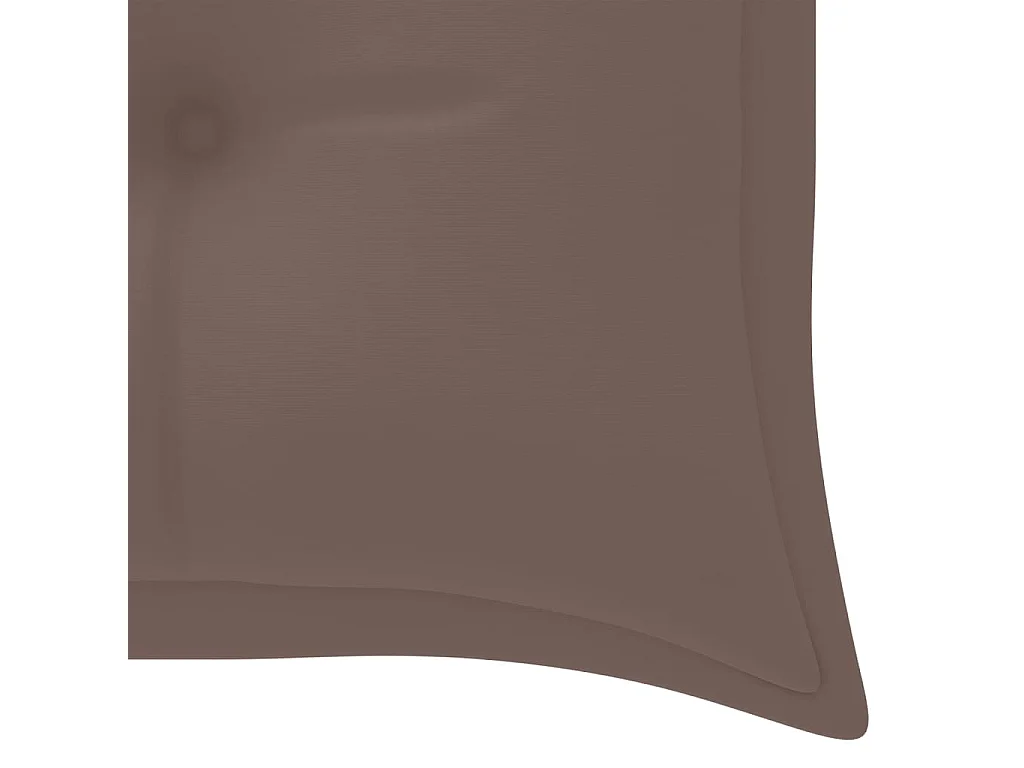 Banco Batavia con cojín gris taupe madera maciza de teca 150 cm