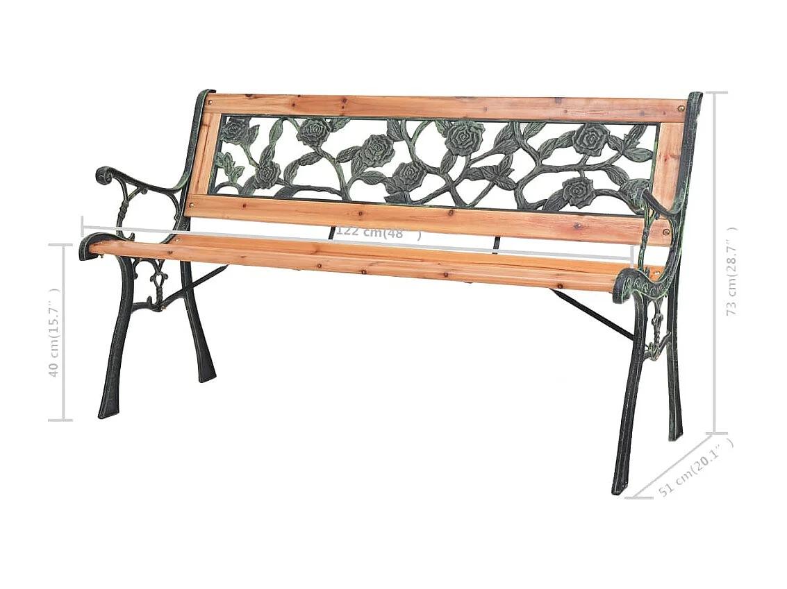 Gartenbank 122 cm Holz