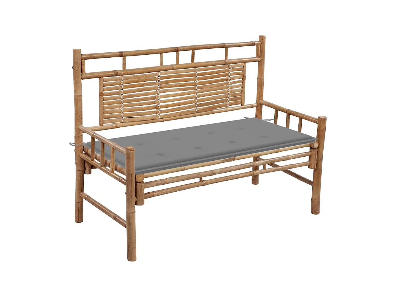 Tuinbank met kussen 120 cm bamboe