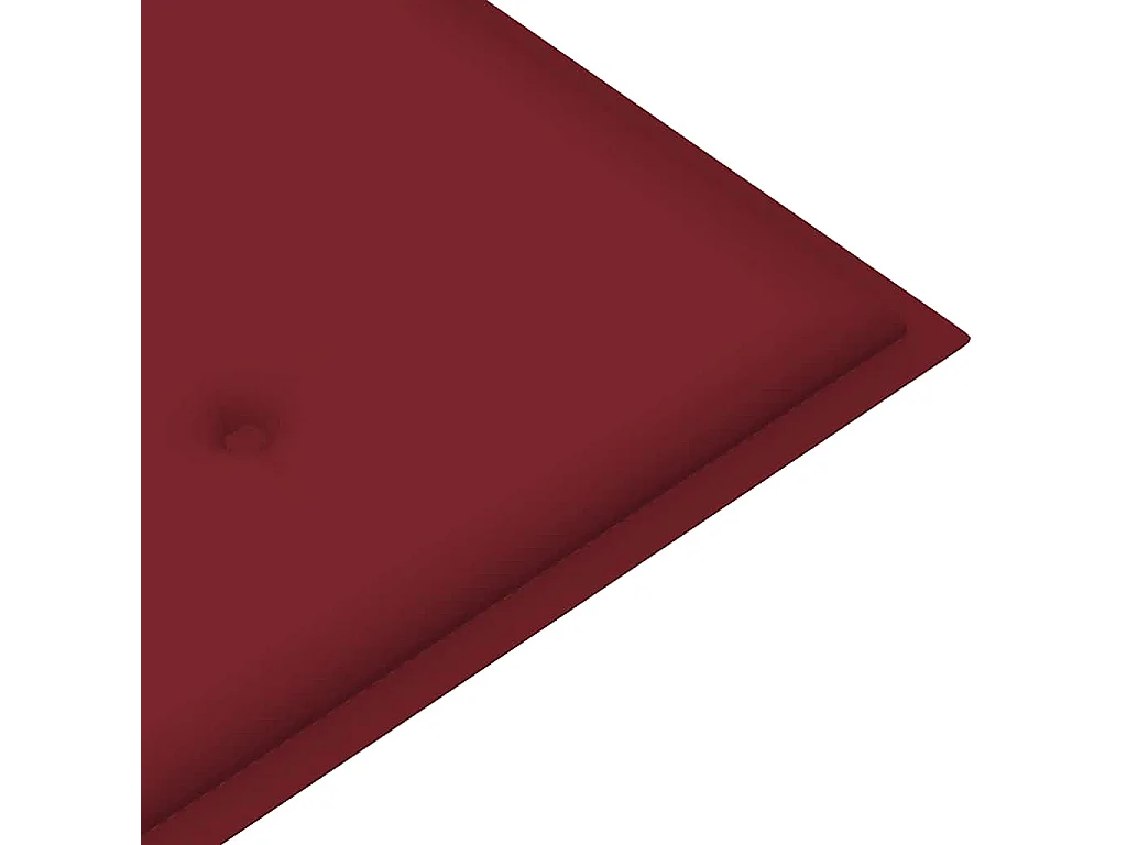 Panca da Giardino con Cuscino Rosso Vino 112 cm Legno di Teak