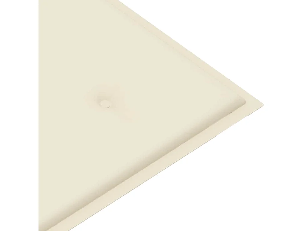 Gartenbank mit Cremeweißer Auflage 112 cm Massivholz Teak
