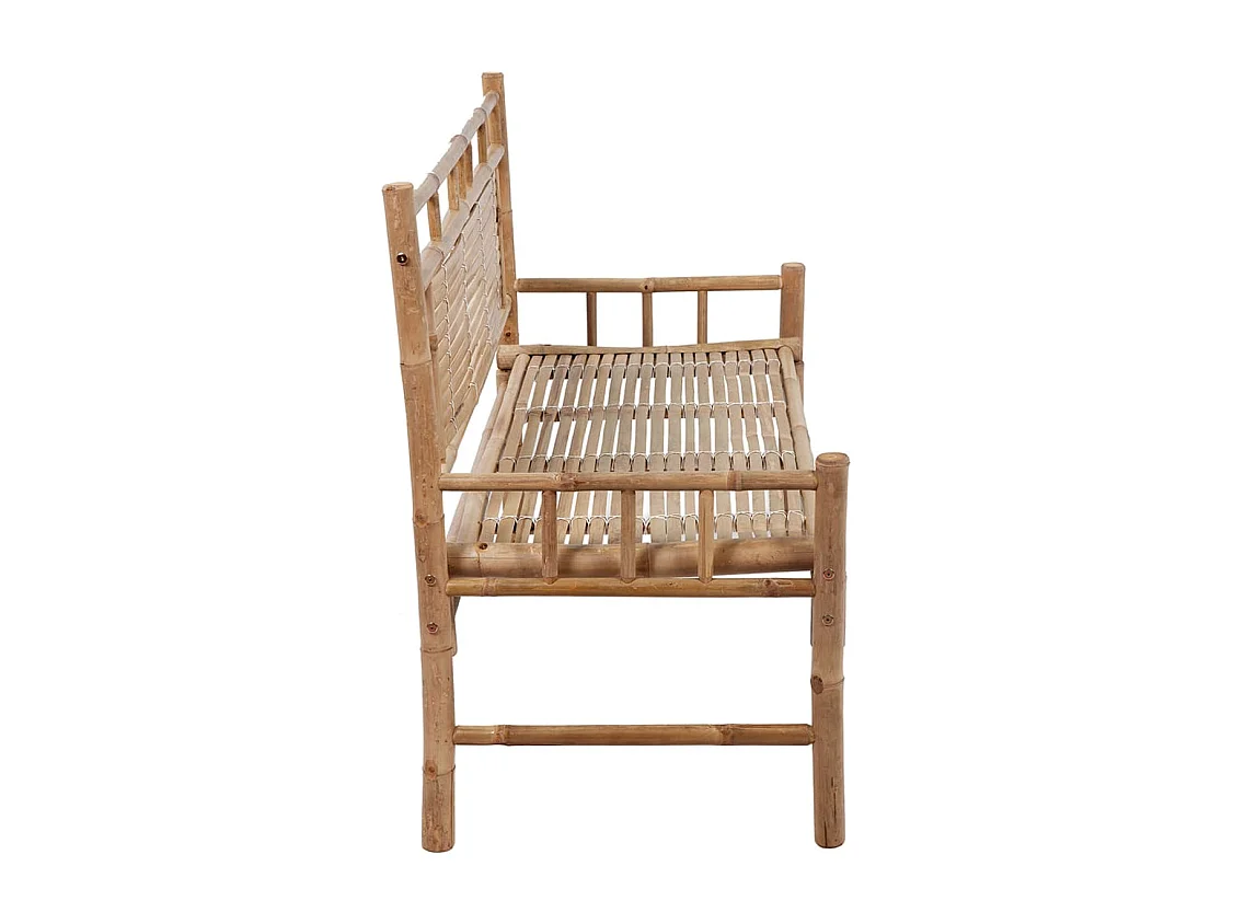 Banc de jardin avec coussin 120 cm Bambou