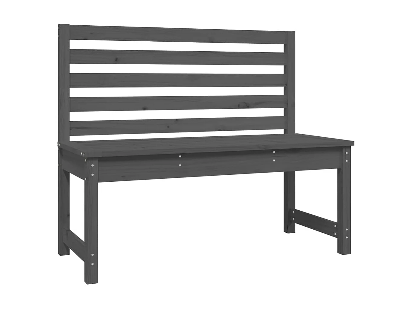 Gartenbank Grau 109 cm Massivholz Kiefer